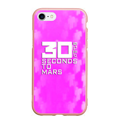 Чехол iPhone 7/8 матовый 30 seconds to mars pink, цвет: 3D-светло-розовый