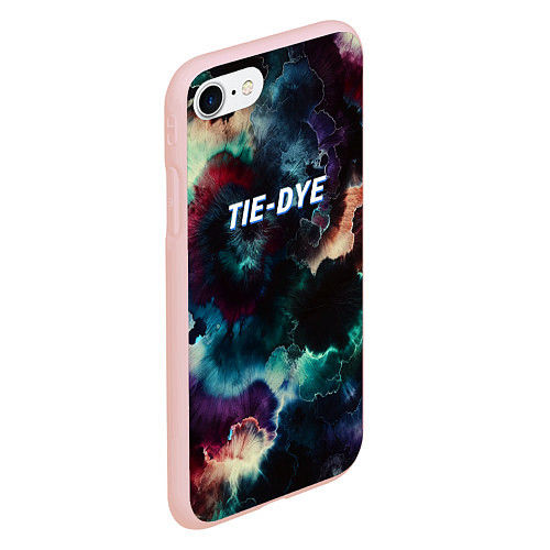 Чехол iPhone 7/8 матовый Tie - dye / 3D-Светло-розовый – фото 2