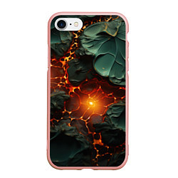 Чехол iPhone 7/8 матовый Объемная текстура и лава, цвет: 3D-светло-розовый