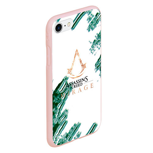 Чехол iPhone 7/8 матовый Assasins creed mirage game pattern / 3D-Светло-розовый – фото 2