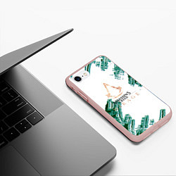 Чехол iPhone 7/8 матовый Assasins creed mirage game pattern, цвет: 3D-светло-розовый — фото 2