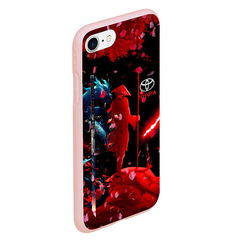 Чехол iPhone 7/8 матовый Toyota затмение / 3D-Светло-розовый – фото 2