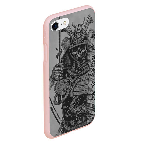 Чехол iPhone 7/8 матовый Demonic samurai / 3D-Светло-розовый – фото 2