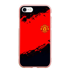 Чехол iPhone 7/8 матовый Manchester United colors sport