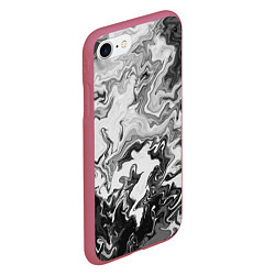 Чехол iPhone 7/8 матовый Зловещая дымка, цвет: 3D-малиновый — фото 2