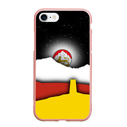 Чехол iPhone 7/8 матовый Осетия горы и ночное небо