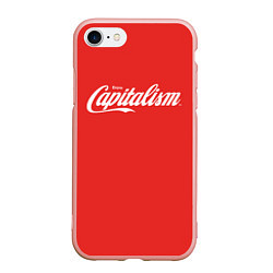 Чехол iPhone 7/8 матовый Enjoy capitalism, цвет: 3D-светло-розовый