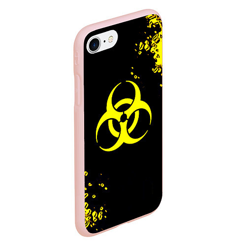 Чехол iPhone 7/8 матовый Знак биологической опасности краски / 3D-Светло-розовый – фото 2
