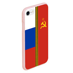 Чехол iPhone 7/8 матовый Россия и СССР, цвет: 3D-светло-розовый — фото 2