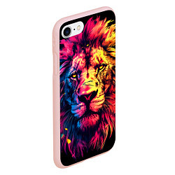 Чехол iPhone 7/8 матовый Старый огненный лев, цвет: 3D-светло-розовый — фото 2