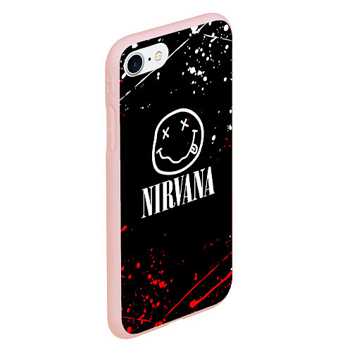 Чехол iPhone 7/8 матовый Nirvana брызги красок / 3D-Светло-розовый – фото 2