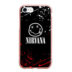 Чехол iPhone 7/8 матовый Nirvana брызги красок, цвет: 3D-светло-розовый