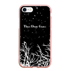 Чехол iPhone 7/8 матовый Three days grace night, цвет: 3D-светло-розовый