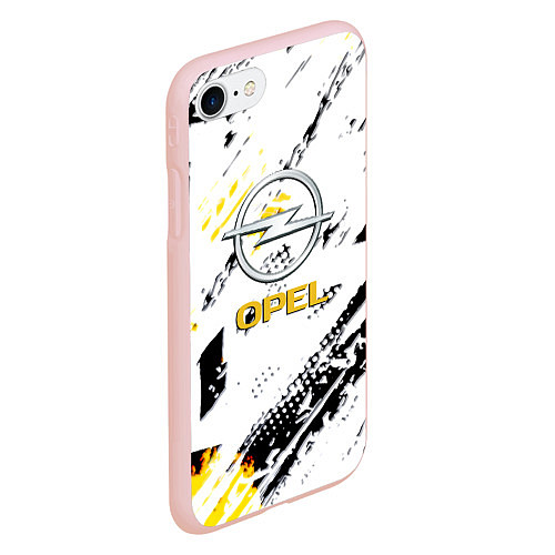 Чехол iPhone 7/8 матовый Opel краски / 3D-Светло-розовый – фото 2