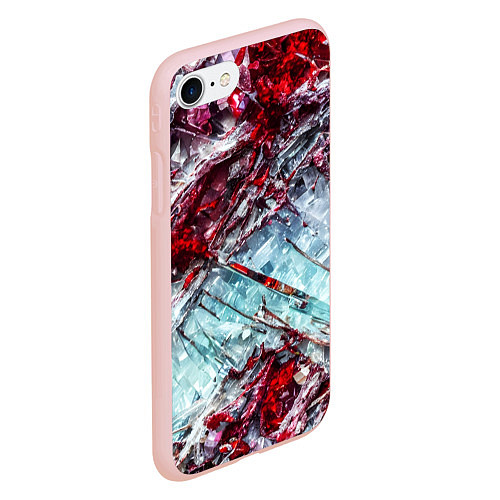 Чехол iPhone 7/8 матовый Лёд и кровь / 3D-Светло-розовый – фото 2