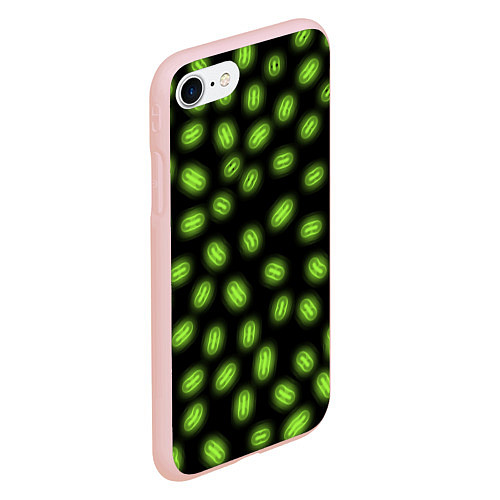 Чехол iPhone 7/8 матовый Неоновая имитация бактерий / 3D-Светло-розовый – фото 2