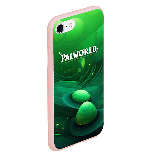Чехол iPhone 7/8 матовый Palworld зеленый мир / 3D-Светло-розовый – фото 2
