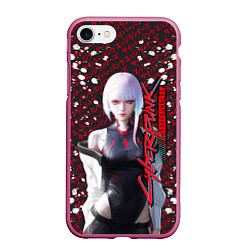Чехол iPhone 7/8 матовый Lucyna Kushinada - Cyberpunk: Edgerunners, цвет: 3D-малиновый