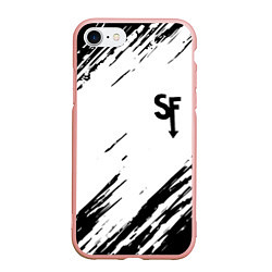 Чехол iPhone 7/8 матовый Sally Face краски инди гейм, цвет: 3D-светло-розовый