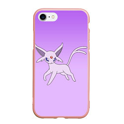 Чехол iPhone 7/8 матовый Espeon Pokemon - розовая кошка покемон