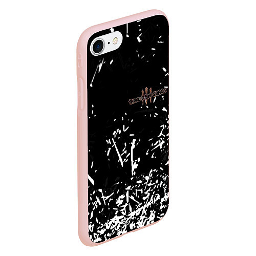 Чехол iPhone 7/8 матовый Three days grace краски / 3D-Светло-розовый – фото 2