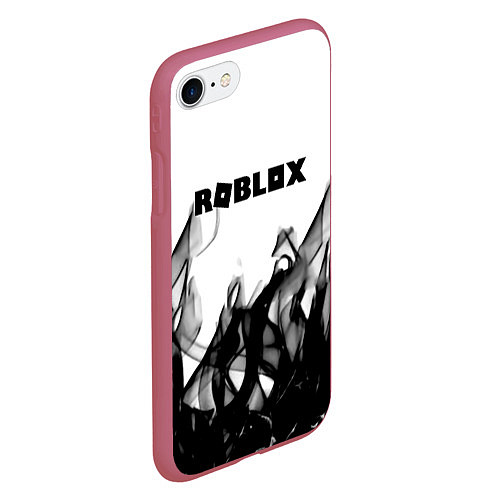 Чехол iPhone 7/8 матовый Roblox flame текстура / 3D-Малиновый – фото 2