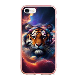Чехол iPhone 7/8 матовый Космический лев, цвет: 3D-светло-розовый