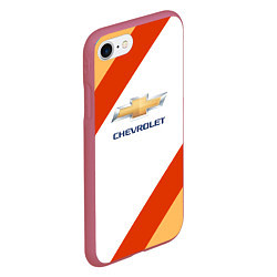 Чехол iPhone 7/8 матовый Chevrolet line, цвет: 3D-малиновый — фото 2