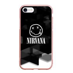 Чехол iPhone 7/8 матовый Nirvana текстура рок, цвет: 3D-светло-розовый