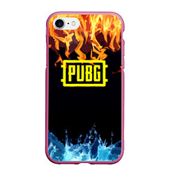 Чехол iPhone 7/8 матовый PUBG online битва огня и льда