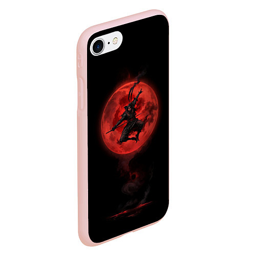 Чехол iPhone 7/8 матовый Ниндзя кровавой луны / 3D-Светло-розовый – фото 2