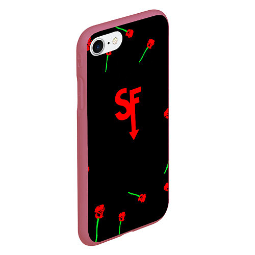 Чехол iPhone 7/8 матовый Sally face rose steel / 3D-Малиновый – фото 2