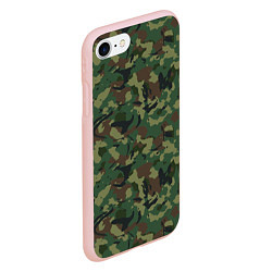 Чехол iPhone 7/8 матовый Камуфляж Woodland классический, цвет: 3D-светло-розовый — фото 2