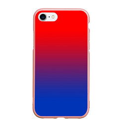 Чехол iPhone 7/8 матовый Красный и синий градиент