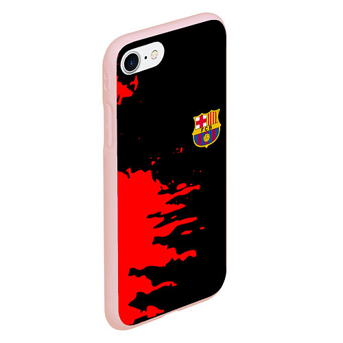 Чехол iPhone 7/8 матовый Barcelona краски спорт / 3D-Светло-розовый – фото 2