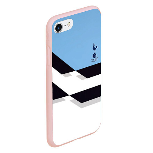 Чехол iPhone 7/8 матовый Tottenham sport geometry / 3D-Светло-розовый – фото 2