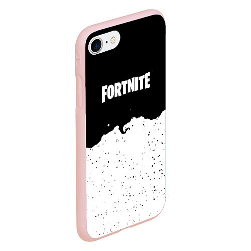 Чехол iPhone 7/8 матовый Fortnite тёмная ночь / 3D-Светло-розовый – фото 2