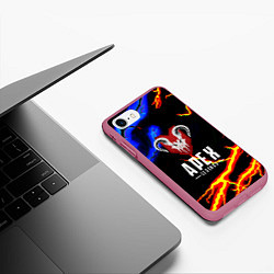 Чехол iPhone 7/8 матовый Apex legens storm, цвет: 3D-малиновый — фото 2