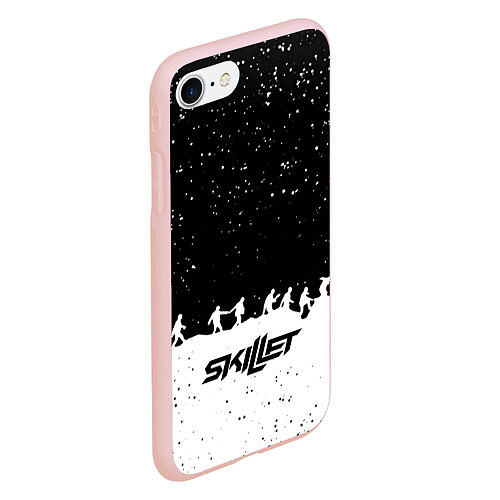 Чехол iPhone 7/8 матовый Skillet rock music band / 3D-Светло-розовый – фото 2