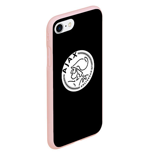 Чехол iPhone 7/8 матовый Ajax fc белое лого / 3D-Светло-розовый – фото 2