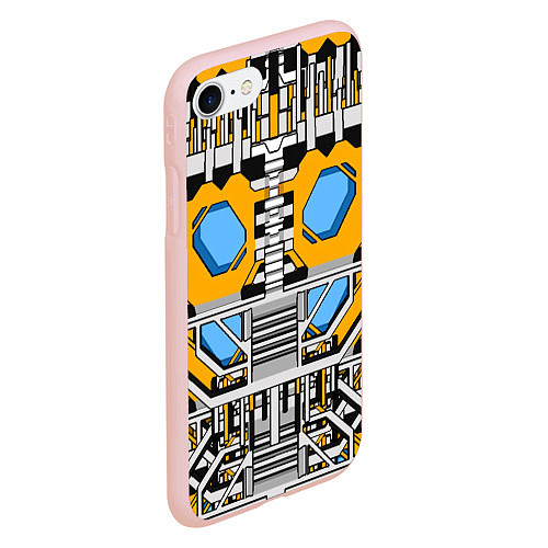 Чехол iPhone 7/8 матовый Броня бамблби трансформеры / 3D-Светло-розовый – фото 2