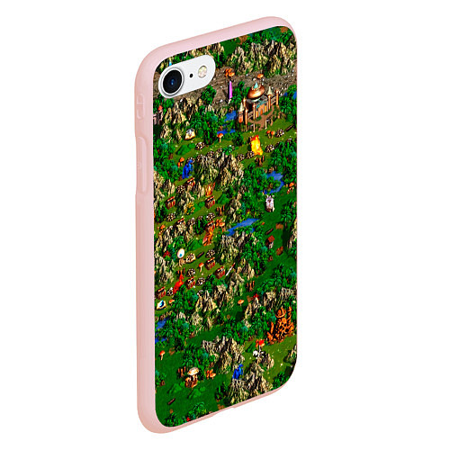 Чехол iPhone 7/8 матовый Карта из Героев 3 / 3D-Светло-розовый – фото 2