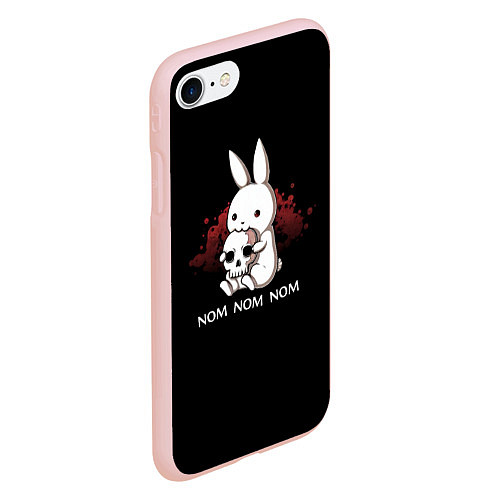 Чехол iPhone 7/8 матовый Хищный кролик / 3D-Светло-розовый – фото 2