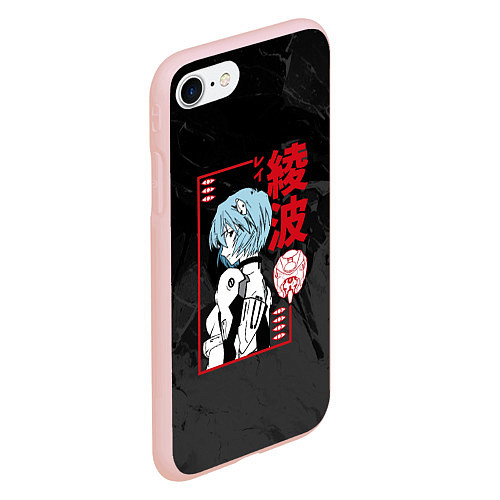 Чехол iPhone 7/8 матовый Evangelion - Рей Аянами / 3D-Светло-розовый – фото 2