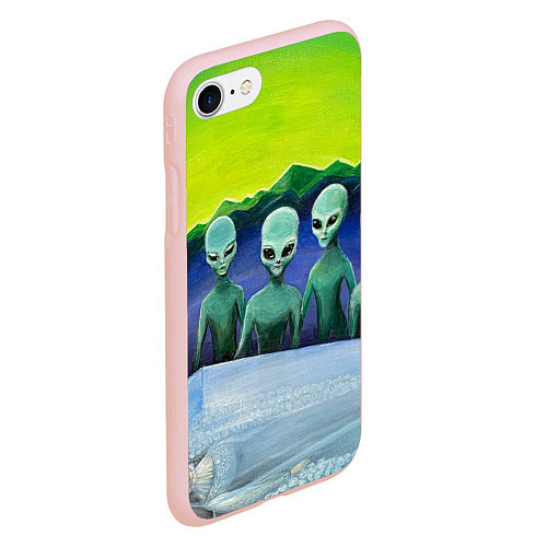 Чехол iPhone 7/8 матовый Спящая красавица 3000 и Инопланетяне / 3D-Светло-розовый – фото 2