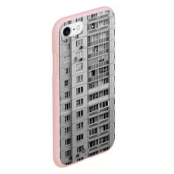 Чехол iPhone 7/8 матовый Эстетика панельки, цвет: 3D-светло-розовый — фото 2