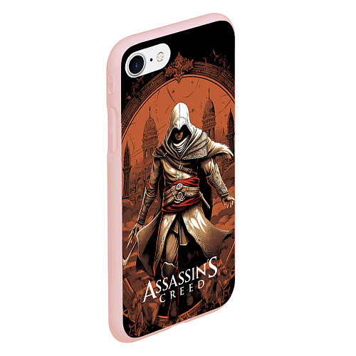 Чехол iPhone 7/8 матовый Assassins creed город в песках / 3D-Светло-розовый – фото 2