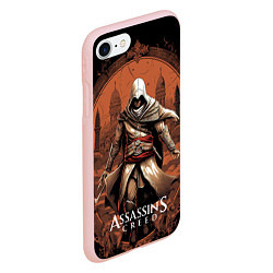 Чехол iPhone 7/8 матовый Assassins creed город в песках, цвет: 3D-светло-розовый — фото 2