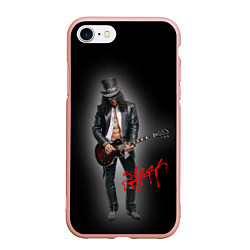 Чехол iPhone 7/8 матовый Слэш музыкант группы Guns N Roses