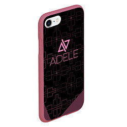 Чехол iPhone 7/8 матовый Adele hello, цвет: 3D-малиновый — фото 2
